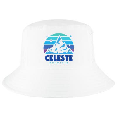 Celeste Vintage Design Mountain Playing Videogames Cool Comfort Performance Bucket Hat