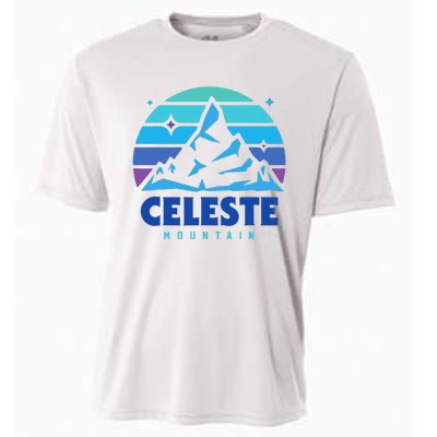 Celeste Vintage Design Mountain Playing Videogames Cooling Performance Crew T-Shirt