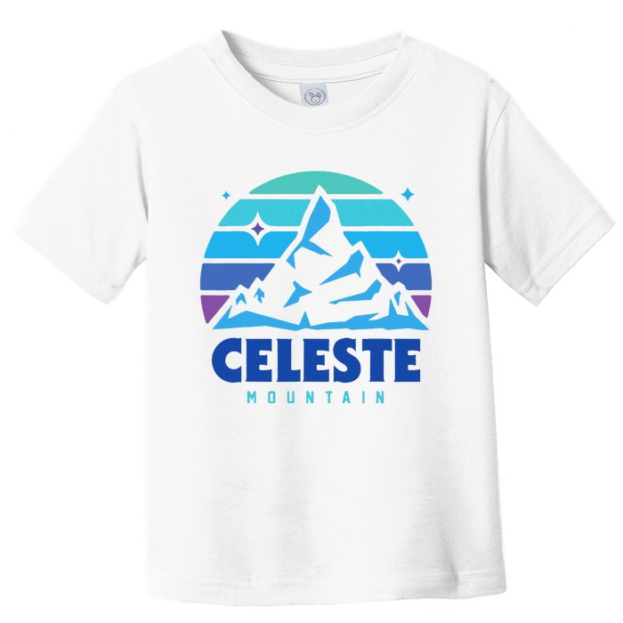 Celeste Vintage Design Mountain Playing Videogames Toddler T-Shirt