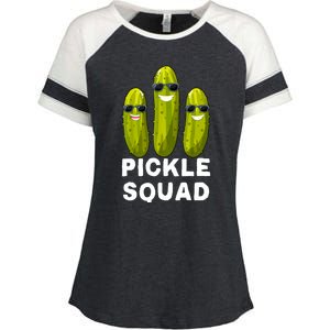 Cute Vegan Dill Pickle Costume Adult Pickle Squad Gift Enza Ladies Jersey Colorblock Tee