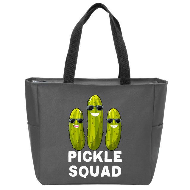 Cute Vegan Dill Pickle Costume Adult Pickle Squad Gift Zip Tote Bag