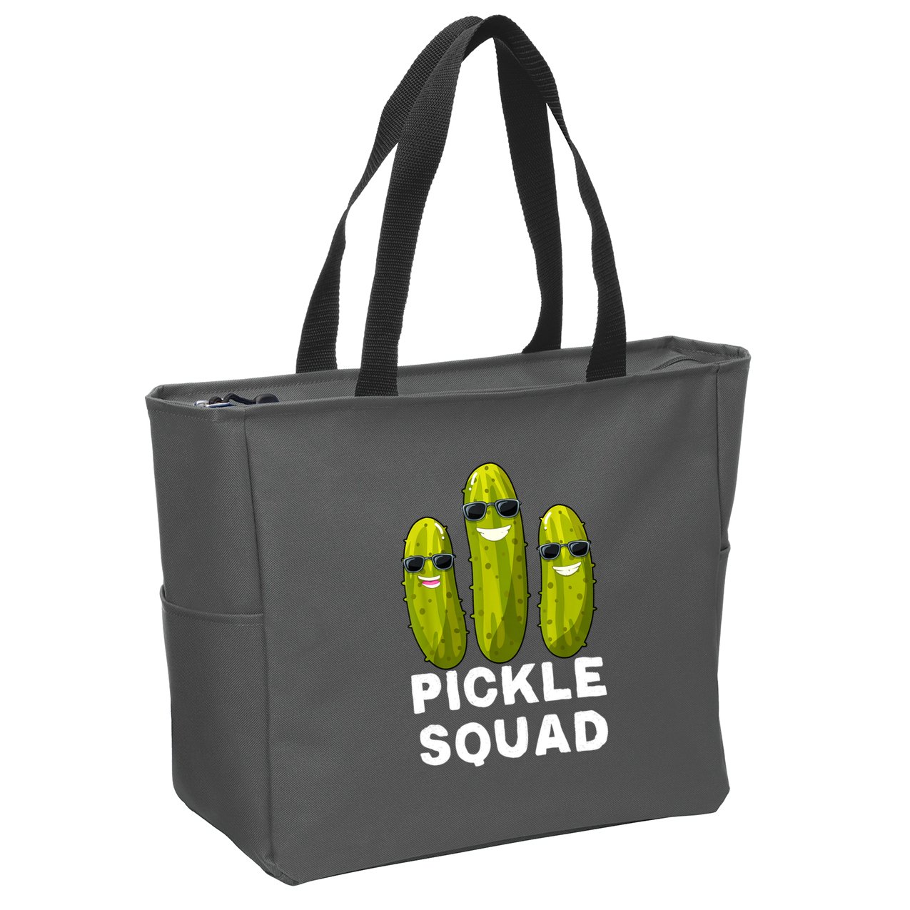 Cute Vegan Dill Pickle Costume Adult Pickle Squad Gift Zip Tote Bag