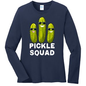 Cute Vegan Dill Pickle Costume Adult Pickle Squad Gift Ladies Long Sleeve Shirt