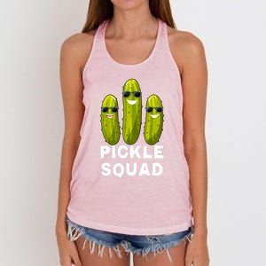 Cute Vegan Dill Pickle Costume Adult Pickle Squad Gift Women's Knotted Racerback Tank