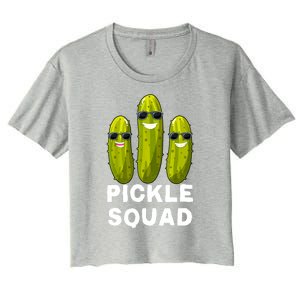 Cute Vegan Dill Pickle Costume Adult Pickle Squad Gift Women's Crop Top Tee