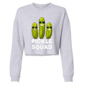 Cute Vegan Dill Pickle Costume Adult Pickle Squad Gift Cropped Pullover Crew