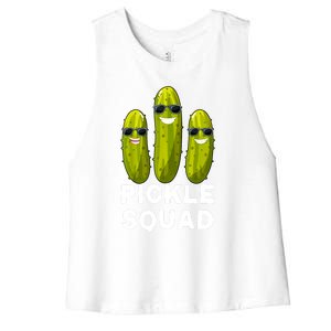 Cute Vegan Dill Pickle Costume Adult Pickle Squad Gift Women's Racerback Cropped Tank