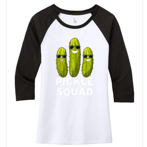 Cute Vegan Dill Pickle Costume Adult Pickle Squad Gift Women's Tri-Blend 3/4-Sleeve Raglan Shirt