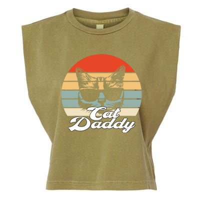 Cat Vintage Daddy Retro Garment-Dyed Women's Muscle Tee