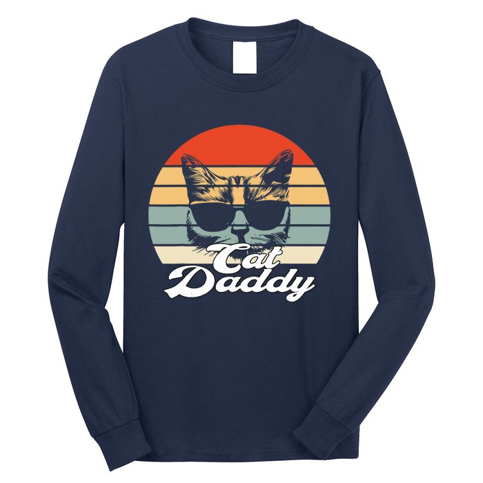 Cat Vintage Daddy Retro Long Sleeve Shirt