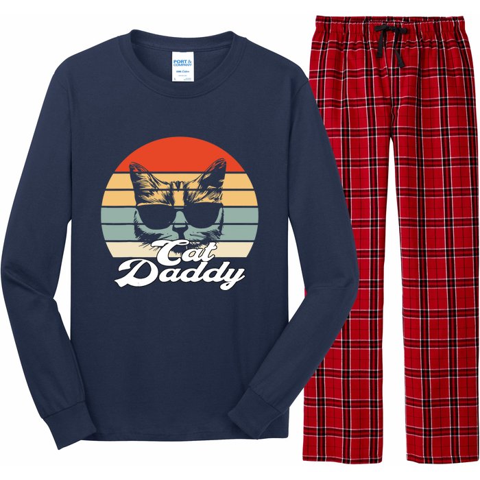 Cat Vintage Daddy Retro Long Sleeve Pajama Set