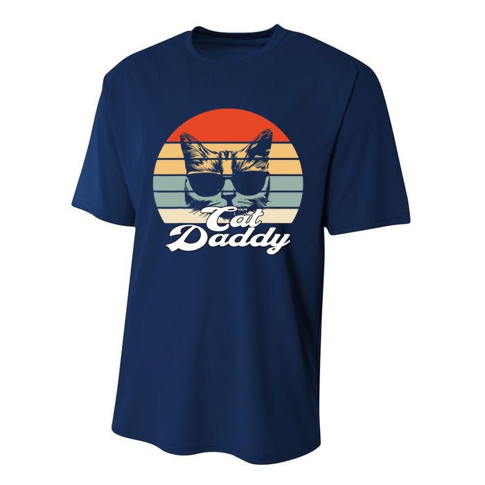 Cat Vintage Daddy Retro Performance Sprint T-Shirt