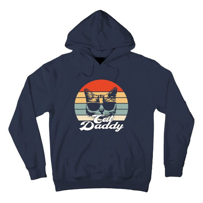 Cat Vintage Daddy Retro Tall Hoodie