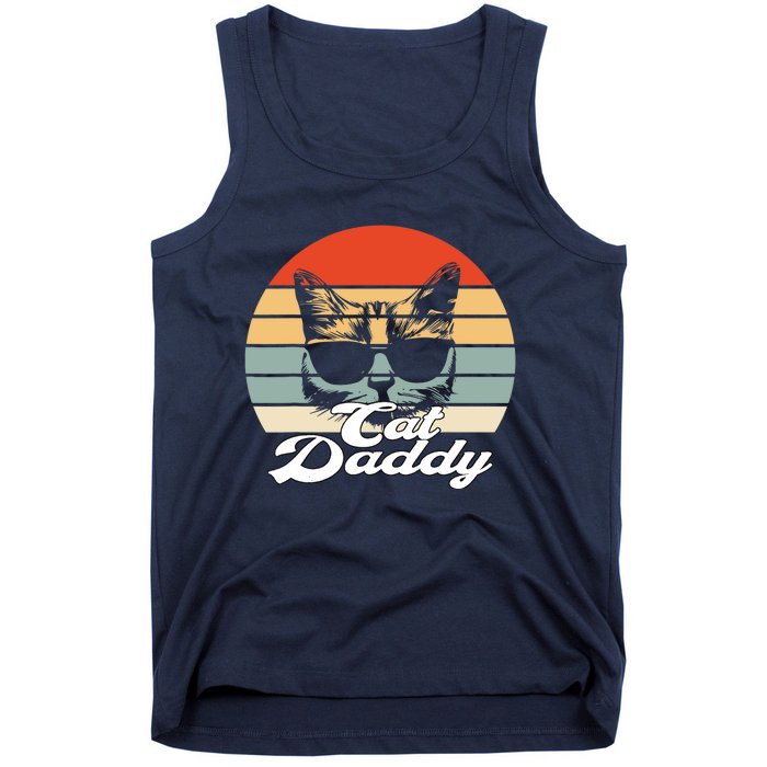 Cat Vintage Daddy Retro Tank Top