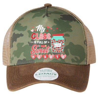 Cute Valentines Day My Class Is Full Of Sweet Hearts Legacy Tie Dye Trucker Hat