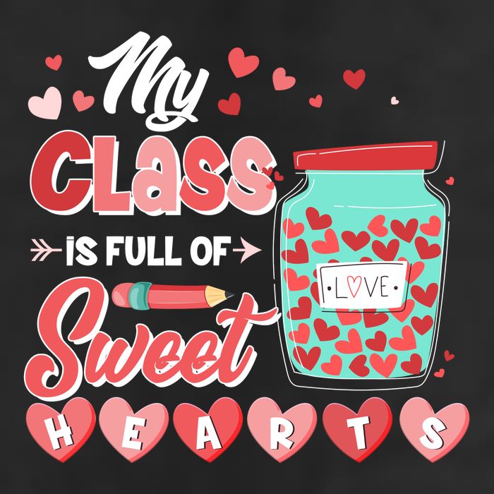 Cute Valentines Day My Class Is Full Of Sweet Hearts Adult Drive Performance Visor