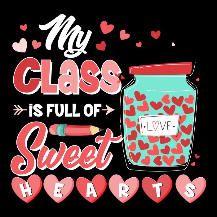 Cute Valentines Day My Class Is Full Of Sweet Hearts Zip Tote Bag