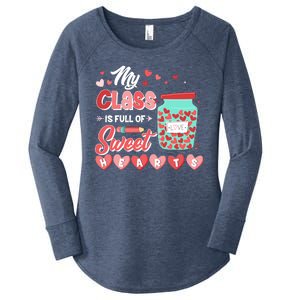 Cute Valentines Day My Class Is Full Of Sweet Hearts Women's Perfect Tri Tunic Long Sleeve Shirt