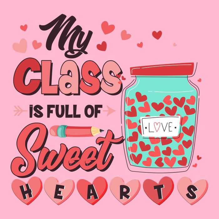 Cute Valentines Day My Class Is Full Of Sweet Hearts Premium T-Shirt