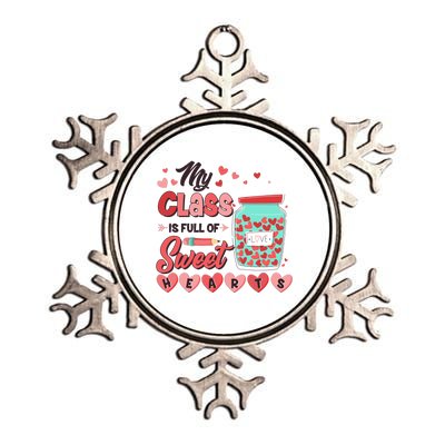 Cute Valentines Day My Class Is Full Of Sweet Hearts Metallic Star Ornament