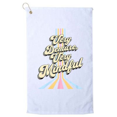 Cute Very Demure Very Mindful Trend Demure & Mindful Women Platinum Collection Golf Towel