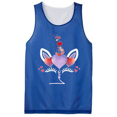 Cute Valentines Day Unicorn Tee Says Love Cool Gift Mesh Reversible Basketball Jersey Tank