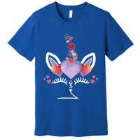 Cute Valentines Day Unicorn Tee Says Love Cool Gift Premium T-Shirt