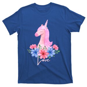 Cute Valentines Day Unicorn Tee Says Love Gift T-Shirt