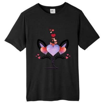 Cute Valentines Day Unicorn Tee Says Love Cute Gift Tall Fusion ChromaSoft Performance T-Shirt