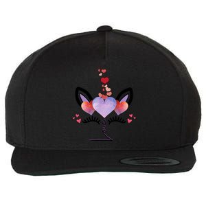 Cute Valentines Day Unicorn Tee Says Love Cute Gift Wool Snapback Cap