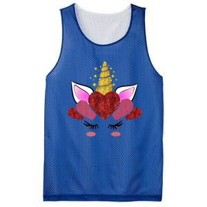 Cute Valentine's Day Funny Gift For Her Friend Unicorn Hearts Gift Mesh Reversible Basketball Jersey Tank