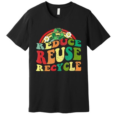 Classic Vintage Earth Day Reduce Reuse Recycle Premium T-Shirt