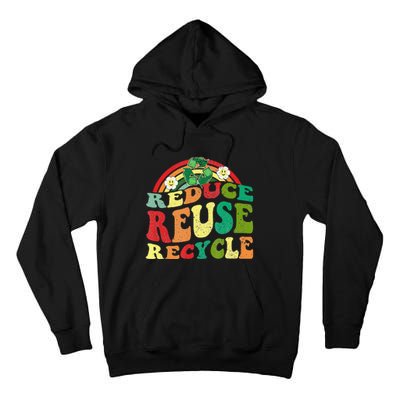 Classic Vintage Earth Day Reduce Reuse Recycle Tall Hoodie