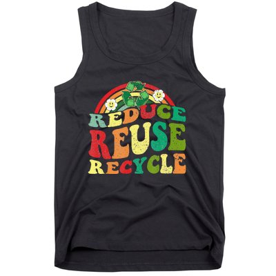 Classic Vintage Earth Day Reduce Reuse Recycle Tank Top