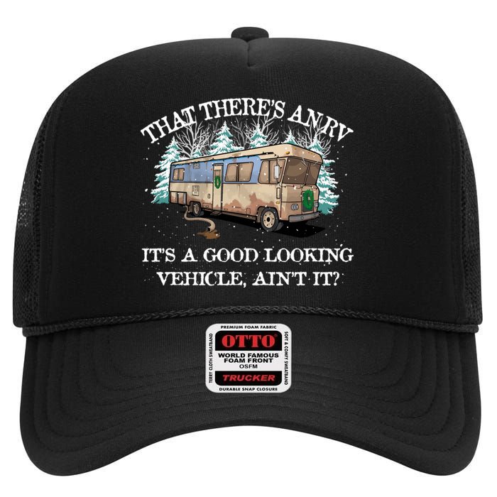 Christmas Vacation Eddie's Rv High Crown Mesh Back Trucker Hat