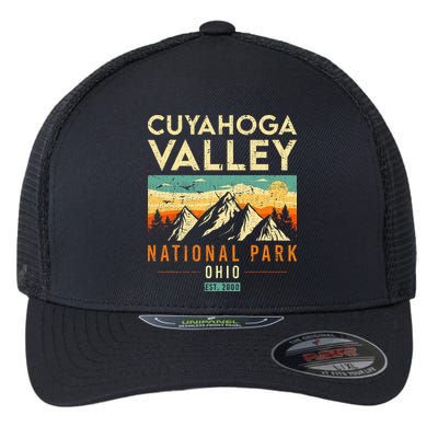 Cuyahoga Valley Est. 2000 Vintage Retro Ohio National Park Flexfit Unipanel Trucker Cap