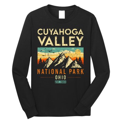 Cuyahoga Valley Est. 2000 Vintage Retro Ohio National Park Long Sleeve Shirt