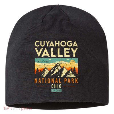 Cuyahoga Valley Est. 2000 Vintage Retro Ohio National Park Sustainable Beanie