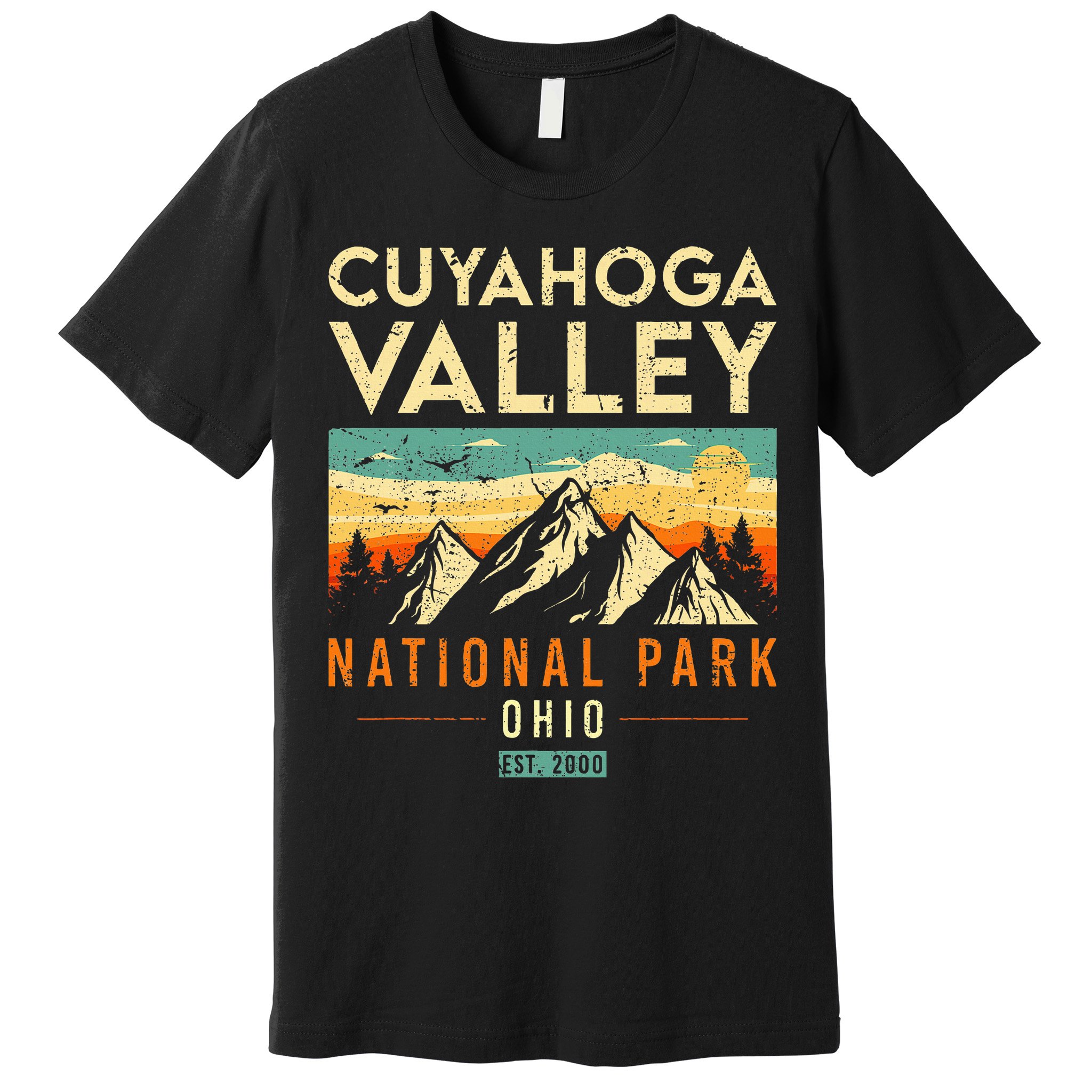 Cuyahoga Valley Est. 2000 Vintage Retro Ohio National Park Premium T-Shirt