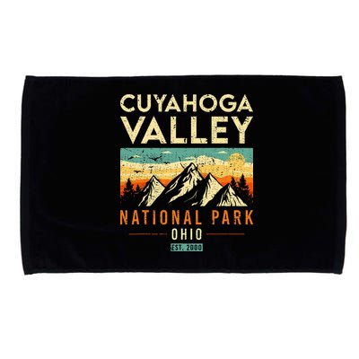 Cuyahoga Valley Est. 2000 Vintage Retro Ohio National Park Microfiber Hand Towel
