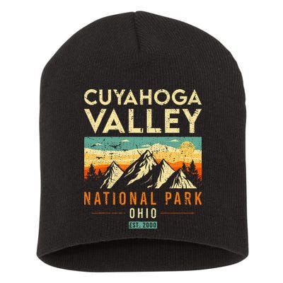 Cuyahoga Valley Est. 2000 Vintage Retro Ohio National Park Short Acrylic Beanie
