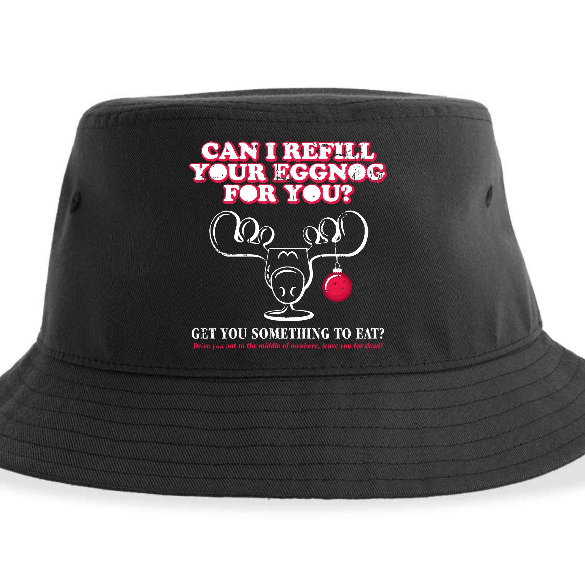 Christmas Vacation Eggnog Sustainable Bucket Hat