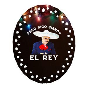 Chente Vicente Fernandez Pero Sigo Siendo El Rey Mexico Ceramic Oval Ornament