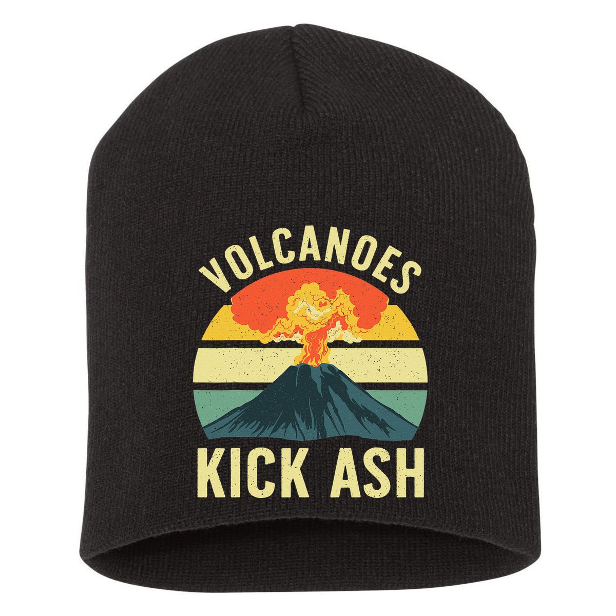 Cool Volcano For Volcanic Ash Volcano Lover Short Acrylic Beanie