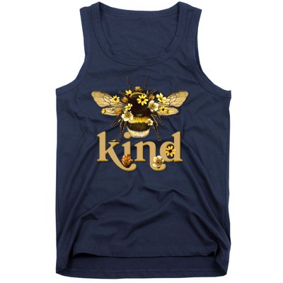 Cute Vintage Floral Bee Kind Tank Top