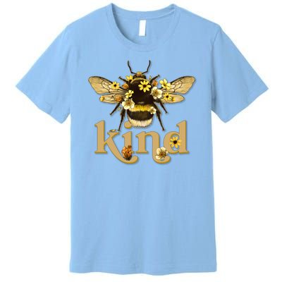 Cute Vintage Floral Bee Kind Premium T-Shirt