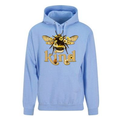 Cute Vintage Floral Bee Kind Unisex Surf Hoodie