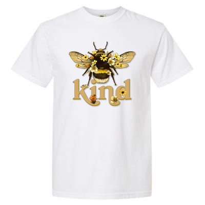 Cute Vintage Floral Bee Kind Garment-Dyed Heavyweight T-Shirt