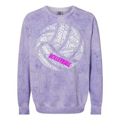 Cool Volleyball For Girls Volleyball Team Sports Colorblast Crewneck Sweatshirt