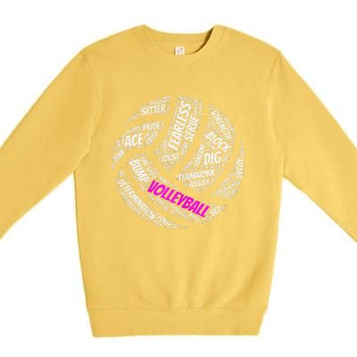 Cool Volleyball For Girls Volleyball Team Sports Premium Crewneck Sweatshirt